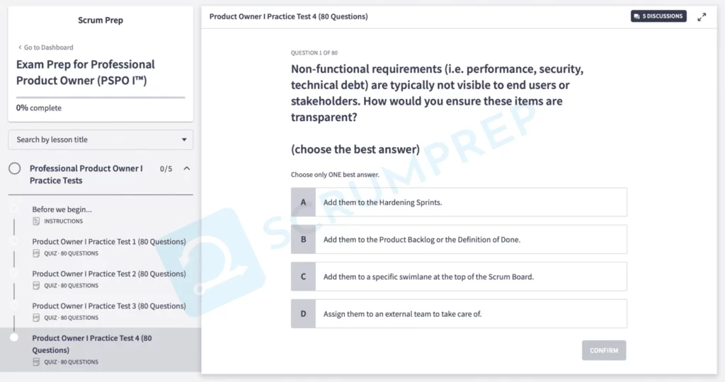 PSPO I Quiz Question 1