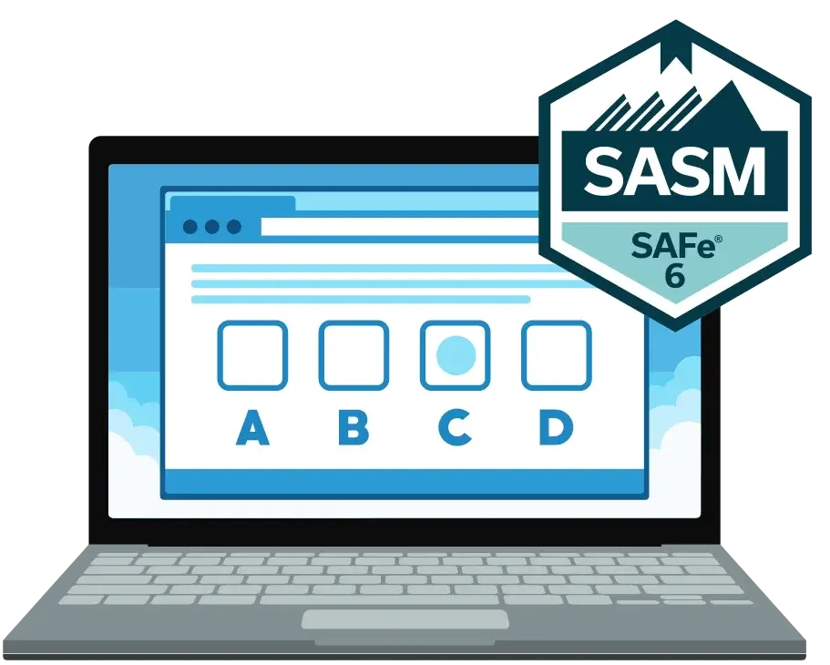 SAFe SASM Free Quiz Transparent Background - ScrumPrep
