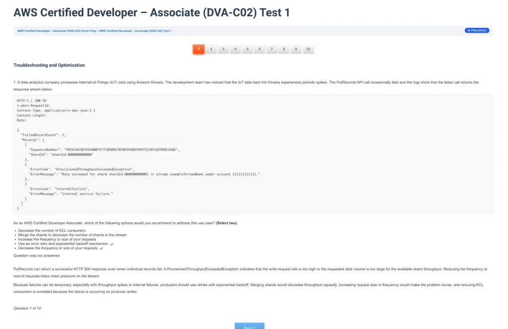 AWS Certified Developer – Associate (DVA-C02) Screenshot 3
